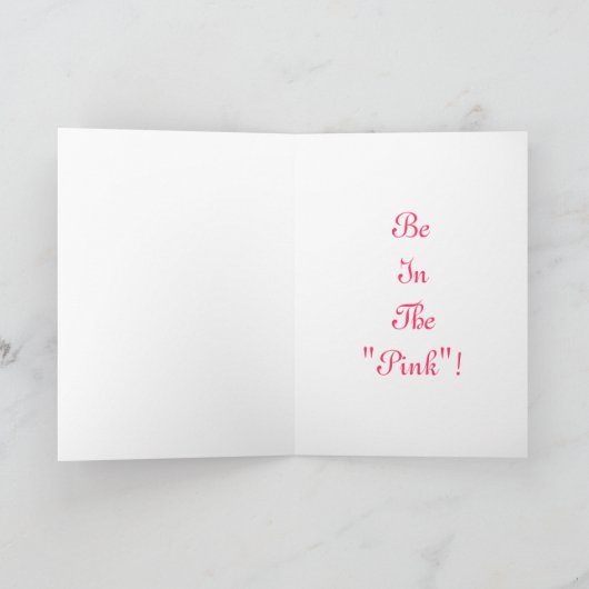 ピンクのハロウィン カード (内部)