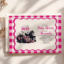 ピンクのハロウィン ベイビーシャワー 招待状