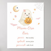 ピンクのハロウィン リトルブー マムオサバーサイン ポスター (正面)