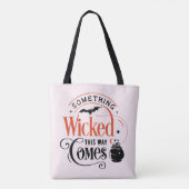 ピンクのハロウィン Something Wicked This Way Comes トートバッグ (裏面)