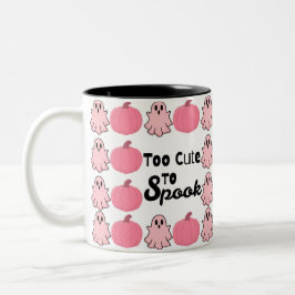 ピンクのハロウィン Too cute to Spook ツートーンマグカップ