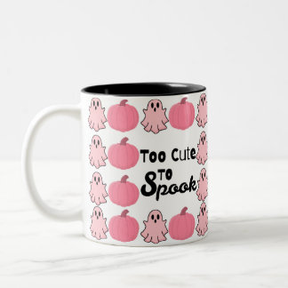 ピンクのハロウィン Too cute to Spook ツートーンマグカップ
