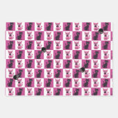 ピンクのハロウィーンかわいい動物ブー甘さ ラッピングペーパーシート (正面2)