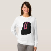 ピンクのハロウィーンのウサギの衣装 Tシャツ (正面フル)