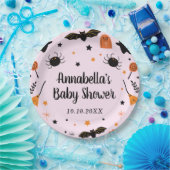 ピンクのハロウィーンの赤ちゃんシャワー ペーパープレート (パーティー)