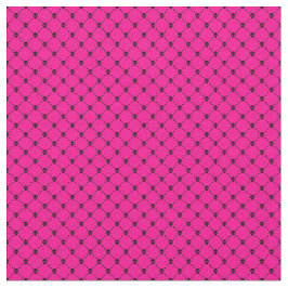 ピンクのハロウィーンスカルクロスボーンプリント ファブリック