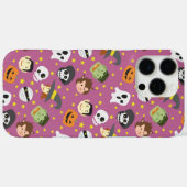 ピンクのハロウィーンパレード漫画のパターンの電話ケース Case-Mate iPhoneケース (裏面 (横))