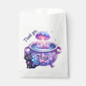 ピンクのハロウィーンパープルキャット魔法の釜 フェイバーバッグ (正面)