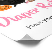 ピンクのハロウィーンベビーがブルーイングおむつラッフル ポスター (角)