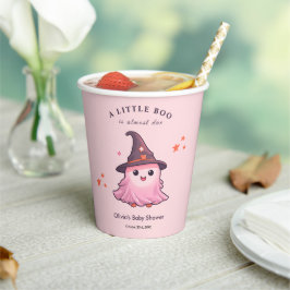 ピンクのハロウィーン小さなブー赤ちゃんシャワー 紙コップ
