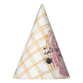 ピンクのハロウィーン幽霊スパイダーと虹の誕生日 パーティーハット (左)