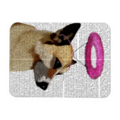 ピンクのハローを持つドイツの羊飼い マグネット (横)