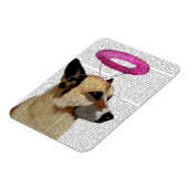 ピンクのハローを持つドイツの羊飼い マグネット (左側)