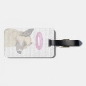 ピンクのハローを持つドイツの羊飼い ラゲッジタグ (裏面横)
