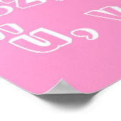 ピンクのハンガリー語アルファベット ポスター (角)