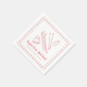 ピンクのハンドドローエールベベベベガールベビーシャワー スタンダードカクテルナプキン (角)