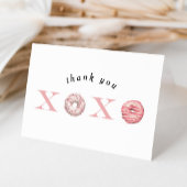 ピンクのハートがいっぱい ドーナツ バレンタイン ありがとう サンキューカード