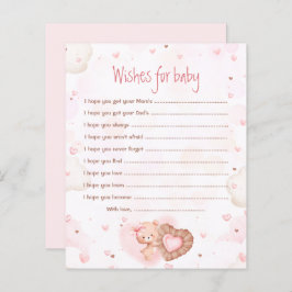 ピンクのハートがベビーの赤ちゃんシャワーゲームを願う