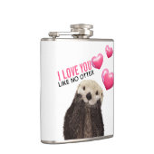 ピンクのハートが大好き可愛いオッター フラスク (右)