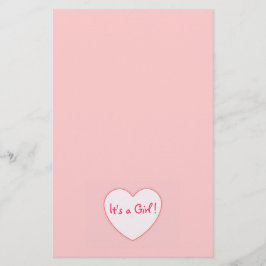 ピンクのハートそれは女の子です 便箋