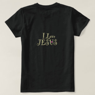 ピンクのハートでイエス・キリストを愛す Tシャツ