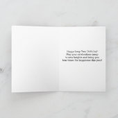 ピンクのハートとカエルうるう年誕生日 カード (内部)