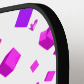 ピンクのハートとキューブピックボールパドル ピックルボールラケット (左詳細)