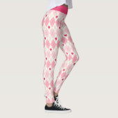 ピンクのハートとダイヤモンド レギンス (右)