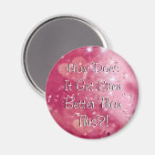 ピンクのハートとダイヤモンドHDIGEBTT?マグネット マグネット (正面/裏面)