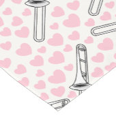 ピンクのハートとトロンボーン、真鍮のミュージシャン結婚ズ ショートテーブルランナー (コーナー)