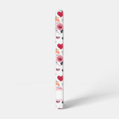 ピンクのハートとバラ SAMSUNG GALAXYケース (左側面)