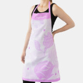 ピンクのハートとヴィンテージバラ エプロン (インサイチュ)