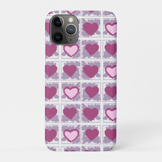 ピンクのハートと四角形の愛 Xoxo Case-Mate iPhoneケース (裏)