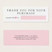 ピンクのハートと愛のパッケージありがとうありがとう (正面&裏面)