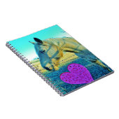 ピンクのハートと黄色の馬 ノートブック (右側)