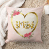 ピンクのハートと黄金のハート最高のがマームへ クッション (ブランケット)