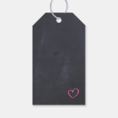 ピンクのハートに感謝結婚の気持ち ギフトタグ (裏面)