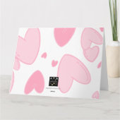 ピンクのハートのカード カード (裏面)