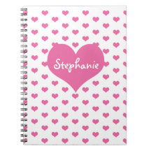 ピンクのハートのガーリーな一流のパーソナライズ