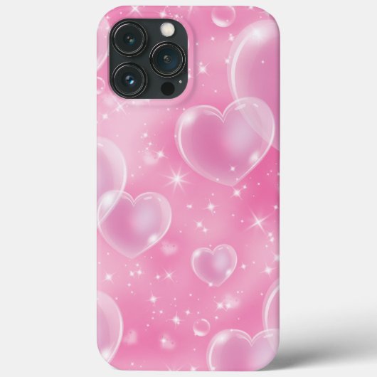 ピンクのハートのバブル風船 90年代風かわいいガーリー Case-Mate iPhoneケース (裏面)
