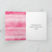 ピンクのハートのバレンタインデー カード (内部)