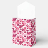 ピンクのハートのパターン – バレンタインデーテーマ フェイバーボックス (オープン)