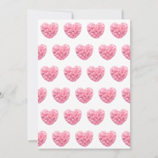 ピンクのハートのホリデーカード シーズンカード (正面)