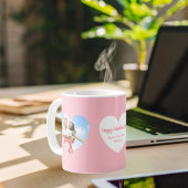 ピンクのハートの写真 バレンタインデー コーヒーマグカップ