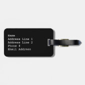 ピンクのハートの形 + パーソナライズな名前 ラゲッジタグ (裏面横)