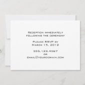 ピンクのハートの渦巻き結婚式招待状 招待状 (裏面)