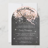 ピンクのハートの葉の木のブライダルシャワーの招待状 招待状 (正面)