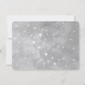 ピンクのハートの葉の木 Save the Date 招待状 (裏面)