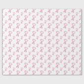ピンクのハートの蟹座のリボン2 ラッピングペーパー (フラット)
