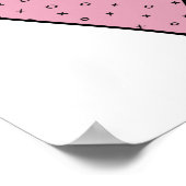 ピンクのハートの雪とクロスの子供のポスタープリント ポスター (角)